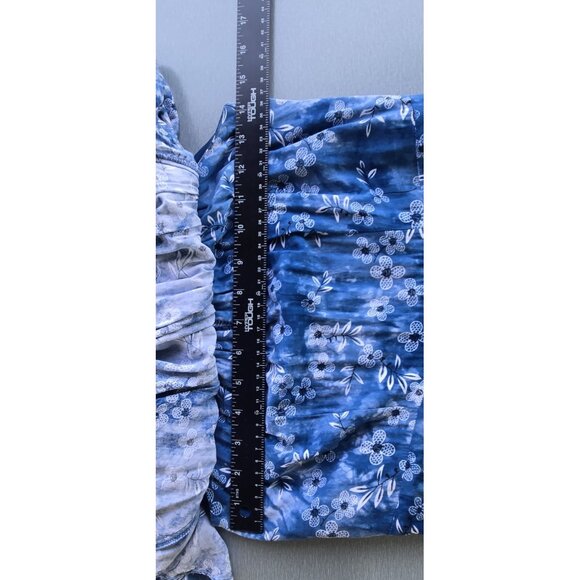 Zink London Floral Print Fit & Flare Dress Lined Shoulder Off Medium - Picture 10 of 16